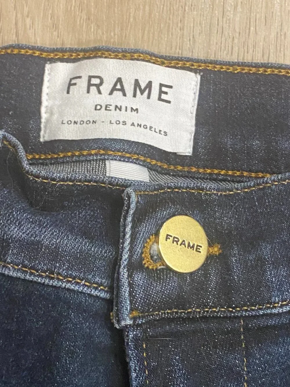 FRAME Le High Skinny Jeans Dark Wash High Rise Stretch 25